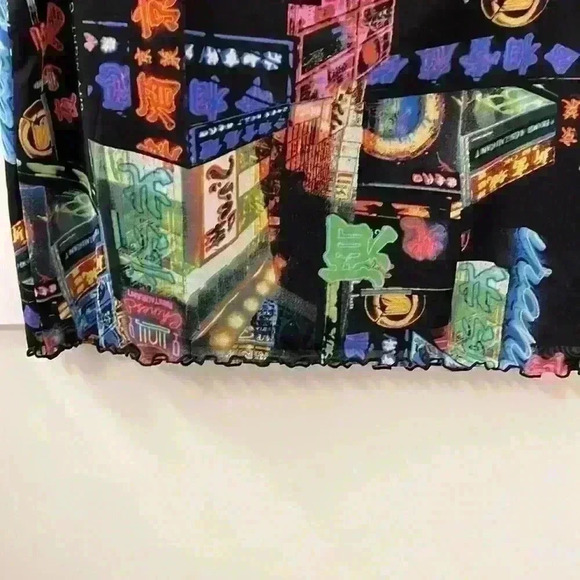 Forever 21 Black Multicolored mini skirt cute for clubbing - Picture 3 of 6